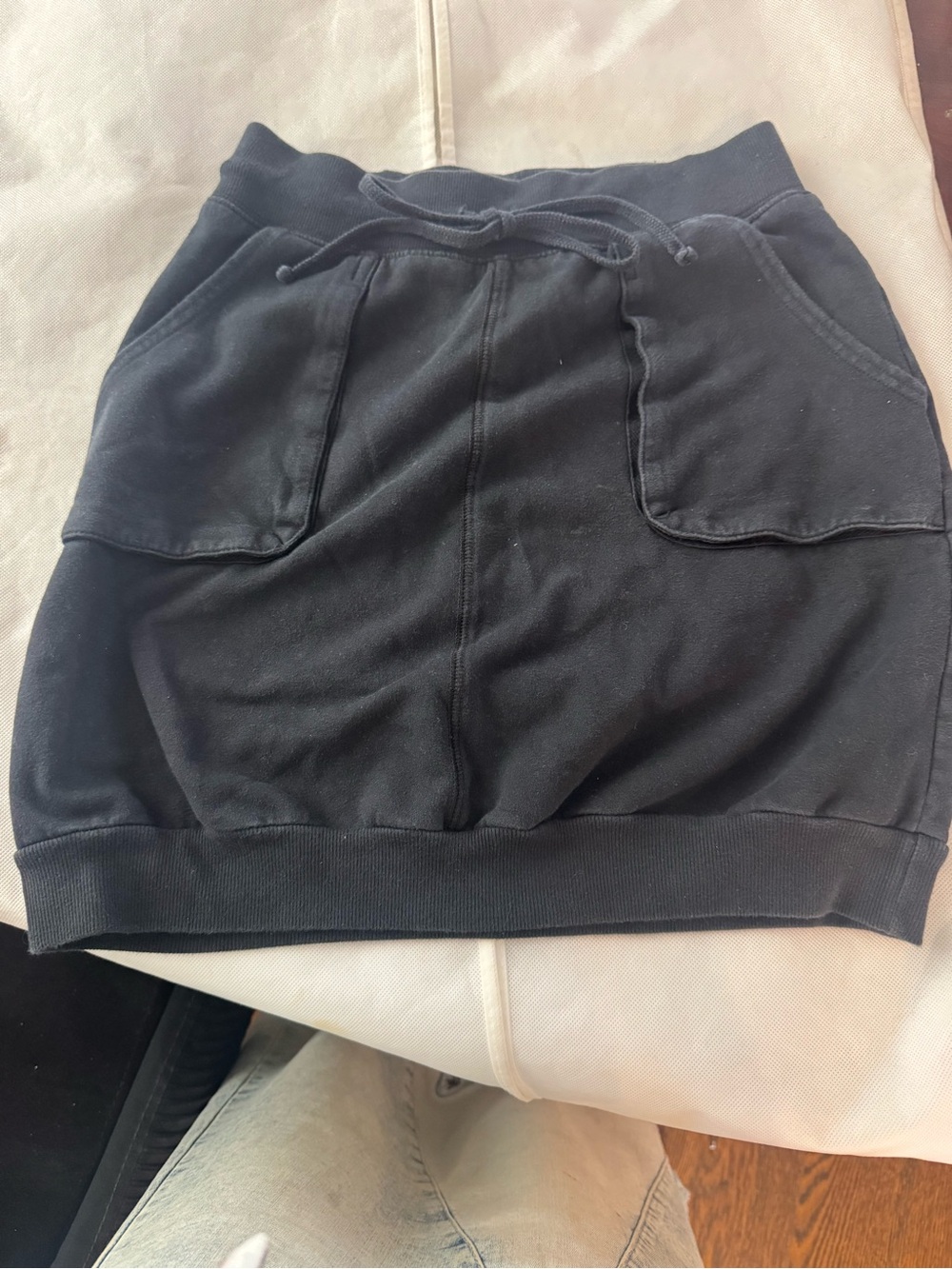 Hard Tail Black mini skirt with draw string